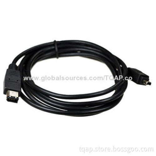 FireWire IEEE 1394 cable, 6P/4P, 10ft length